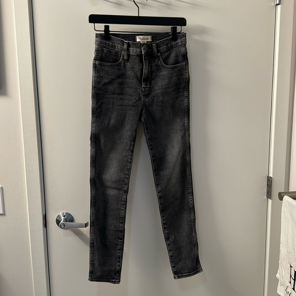 Madewell Black/Grey Skinny Jeans Size 25
